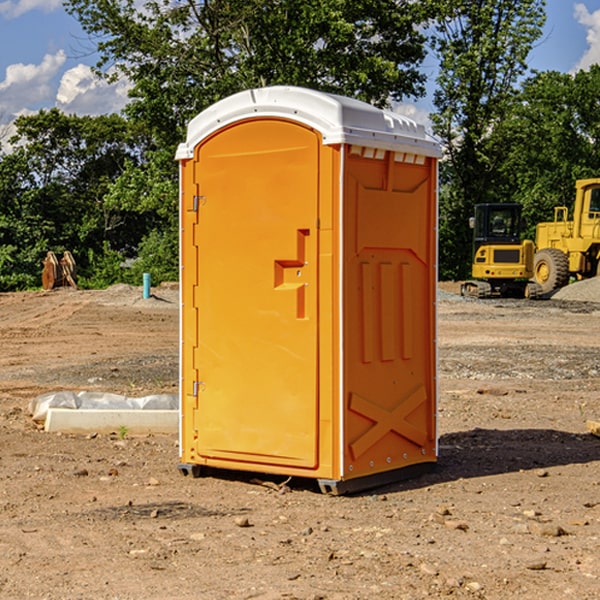 how often are the portable restrooms cleaned and serviced during a rental period in Granada Minnesota